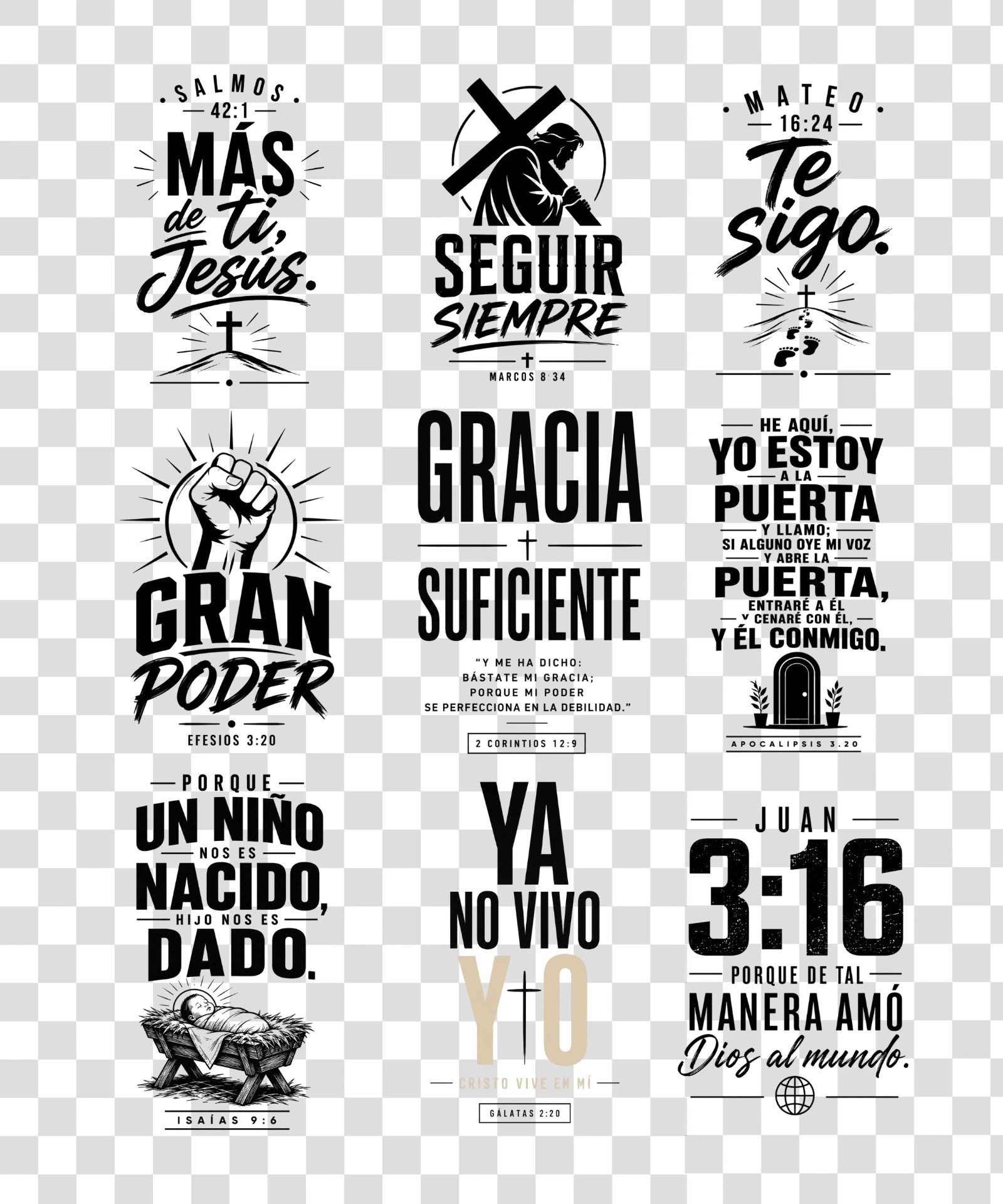 Diseño cristiano minimalista aplicado en producto 1